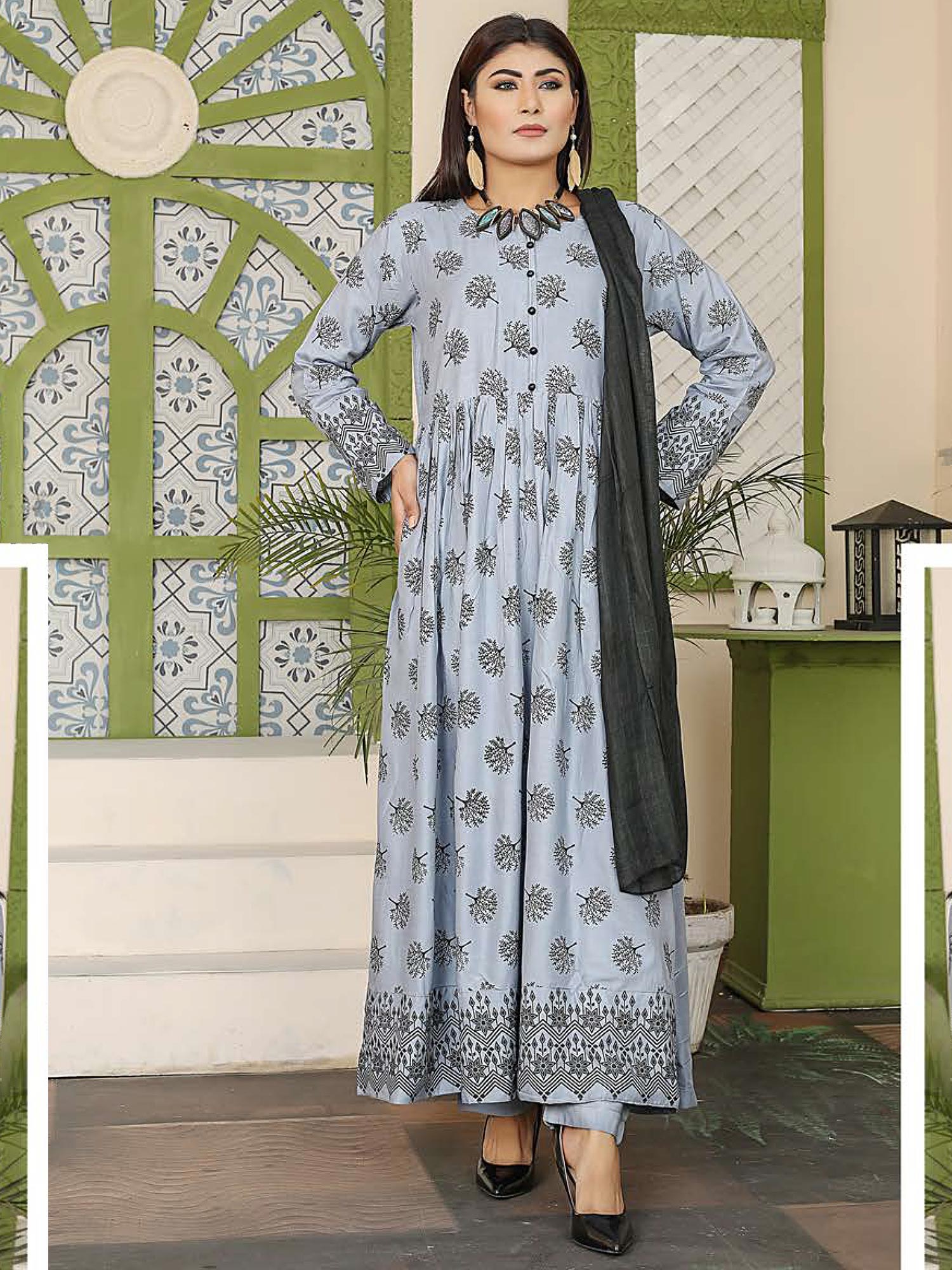 Long frock 2024 suit with plazo