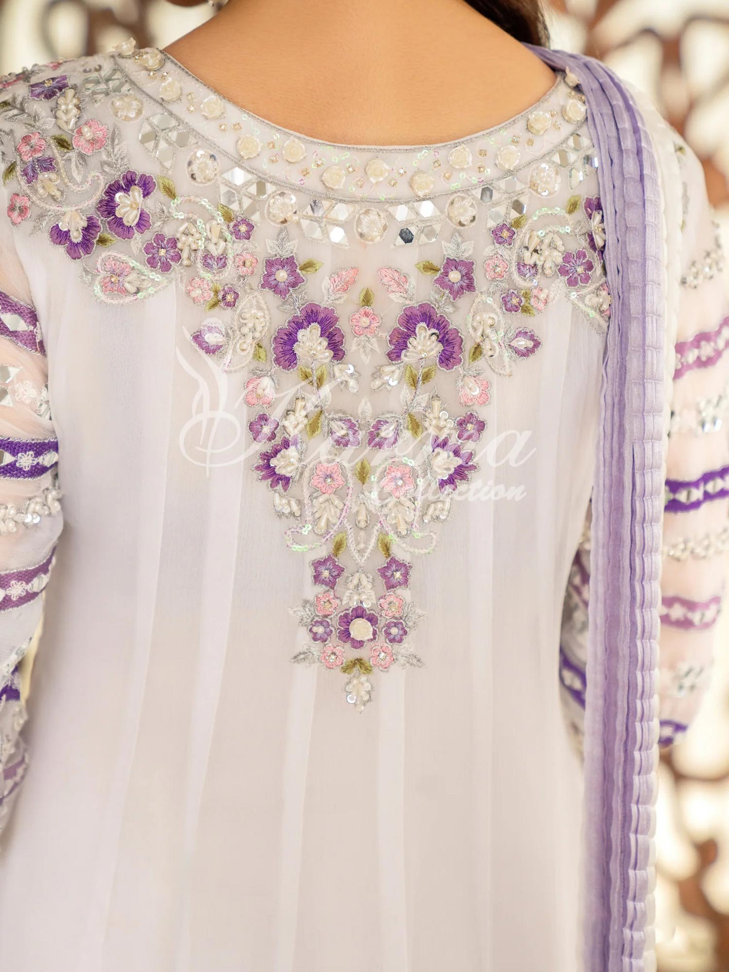 Karma Collection Lilac Chiffon Frock Suit (F-420)