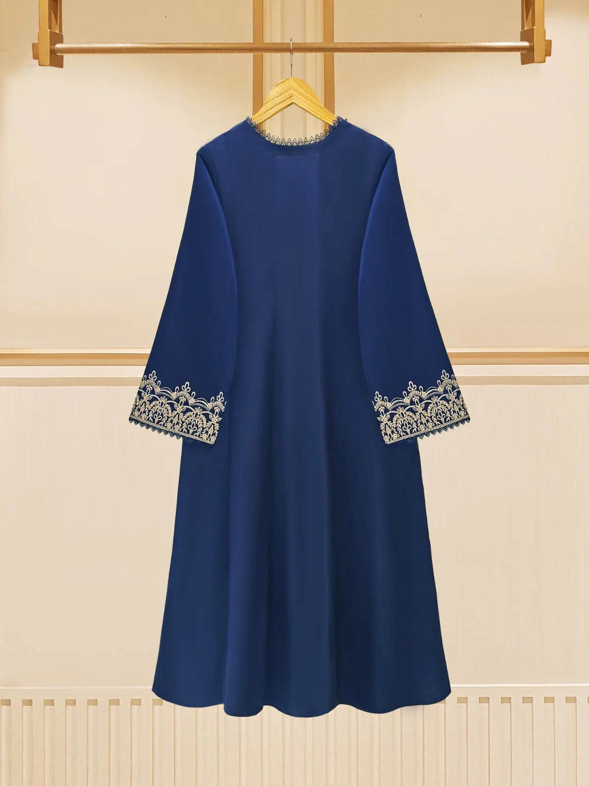 Agha Noor Navy Blue Embroidered Lawn Frock 2-Piece (Shirt + Trouser)