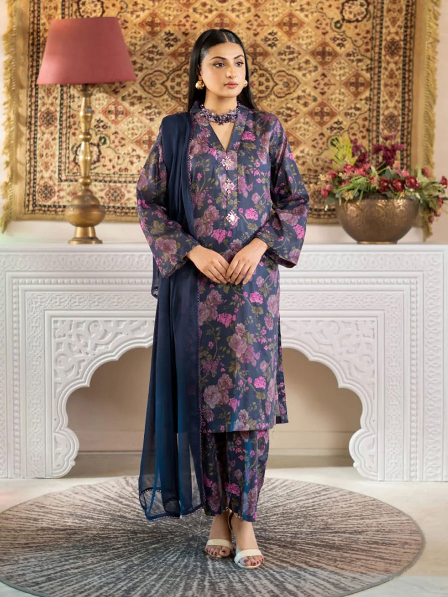 Raniya.H "Harmony" Lawn 3-Piece Suit - Purple