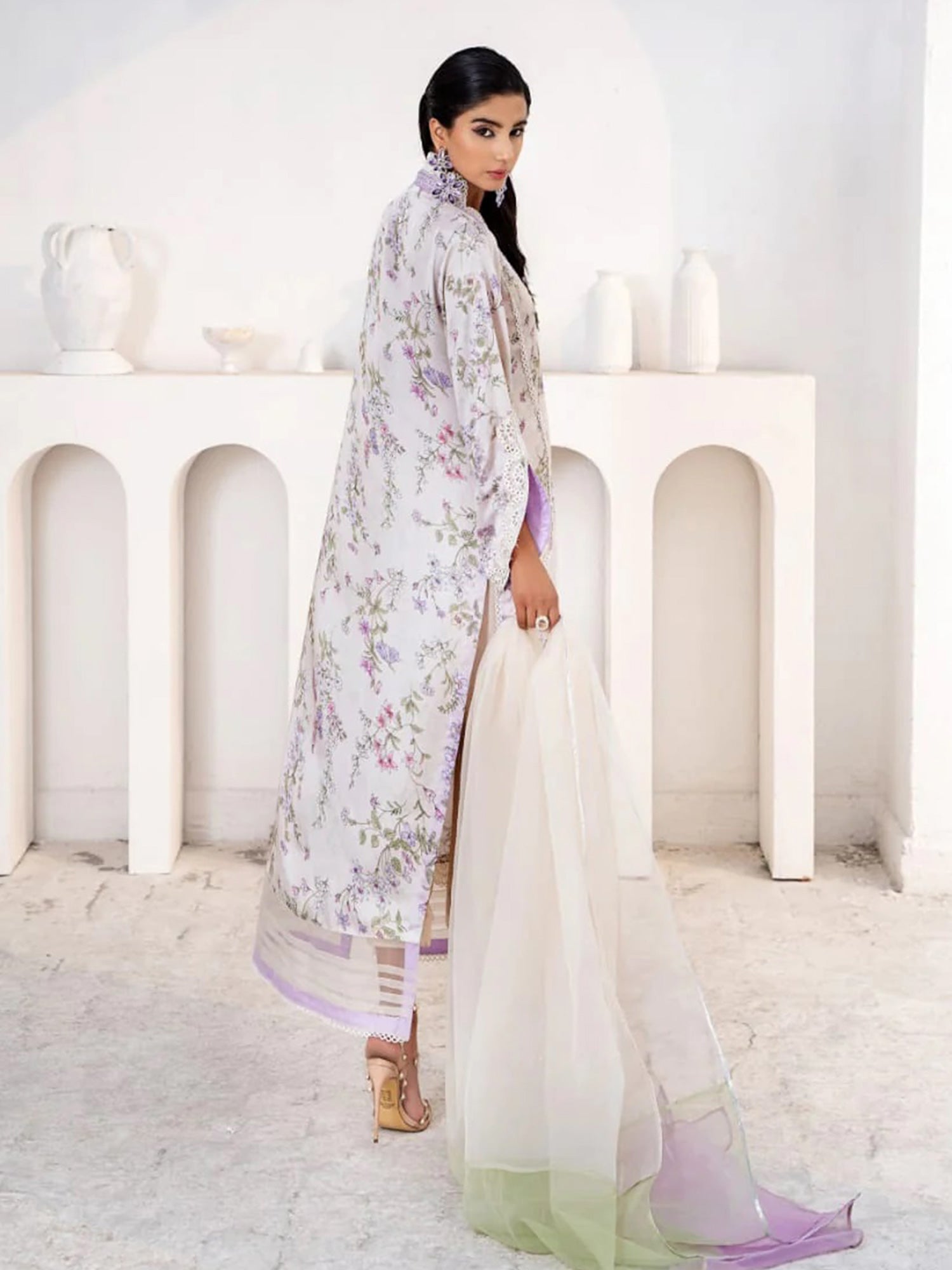 Raniya.H "Silken Pastelle" Silk 3-Piece Suit (A03)