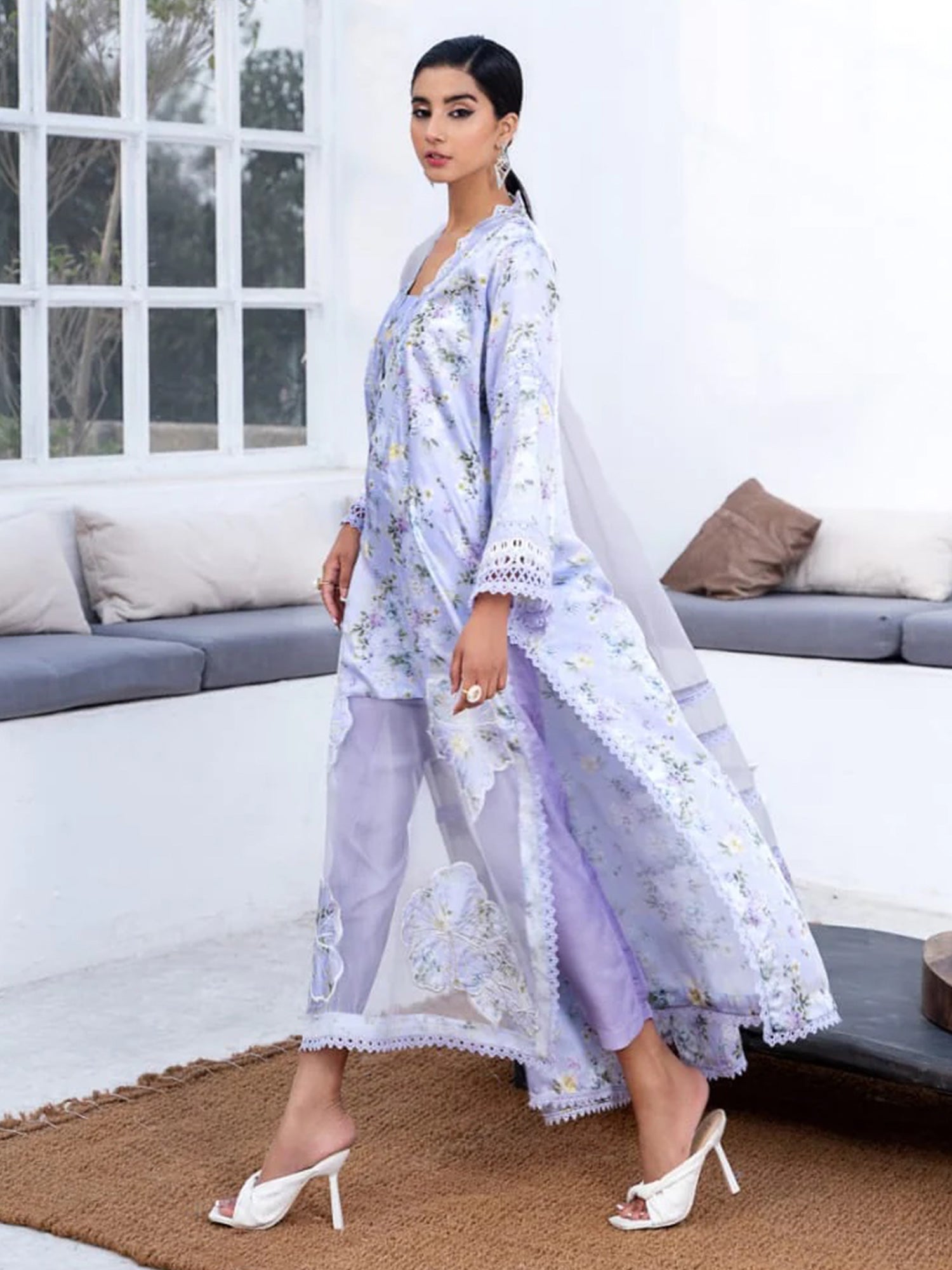 Raniya.H "Silken Pastelle" Silk 3-Piece Suit (A05)