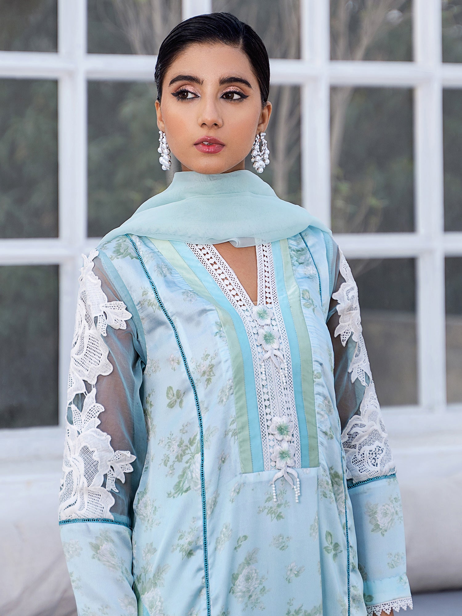 Raniya.H "Silken Pastelle" Silk 3-Piece Suit (A06)