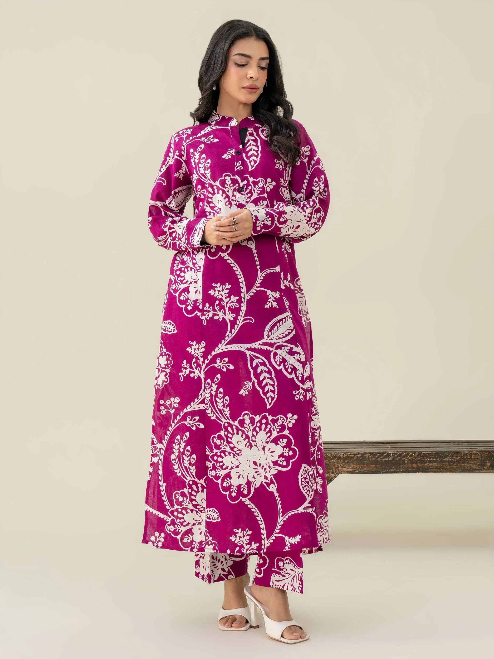 Limelight Magenta Khaddar 2-Piece Suit (A0814ST)