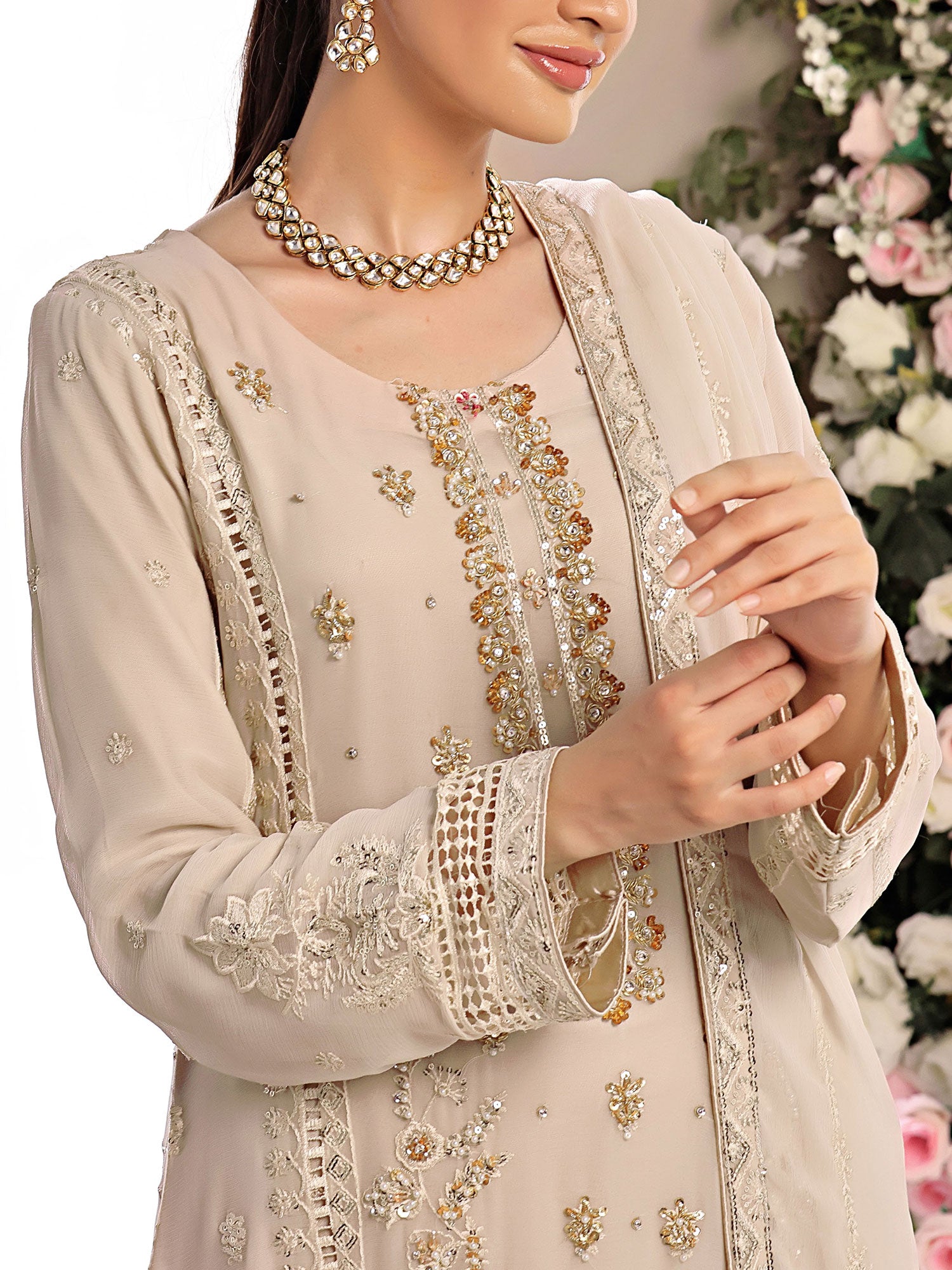 Wardah Uzair "Allure" Luxury Pret Embroidered Chiffon Suit - Aura