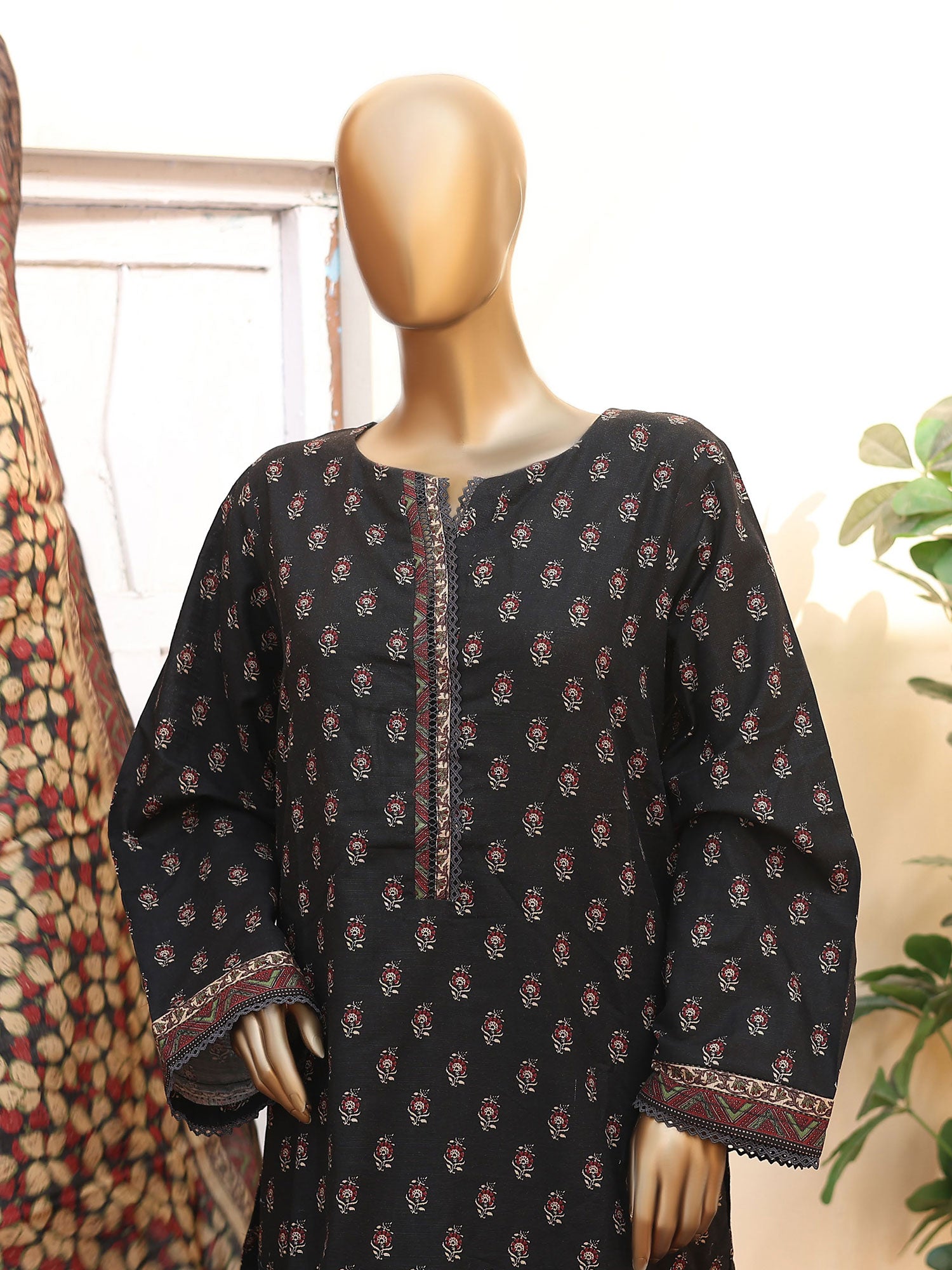 Bin Saeed Khaddar Black 3-Piece Suit