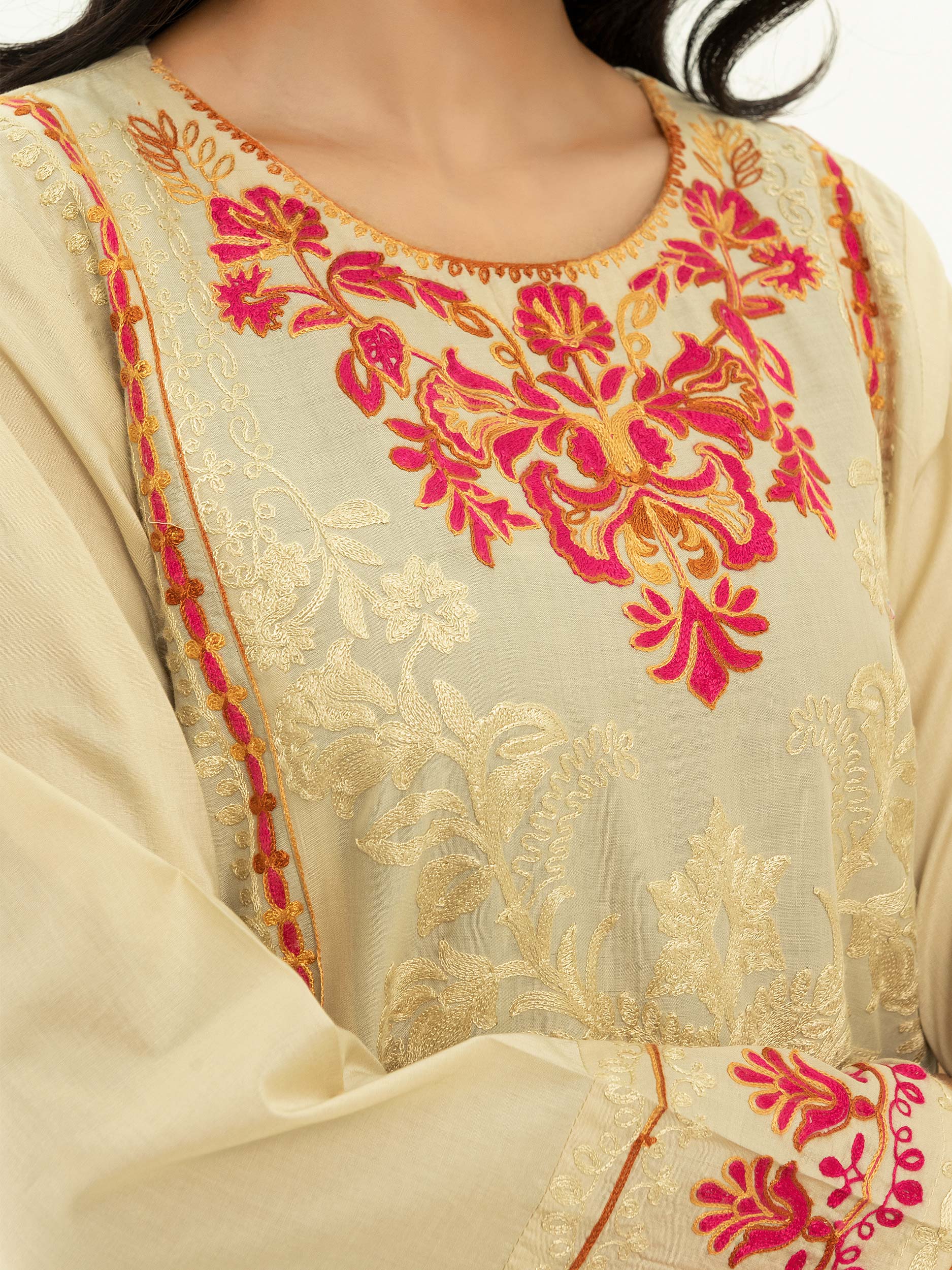 Limelight Beige Lawn Embroidered 2-Piece Suit (P8719SU)