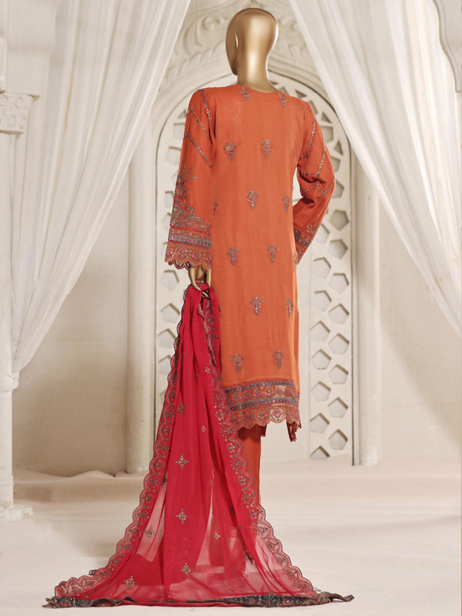 Sadabahar "Afsanay" Luxury Embroidered Chiffon 3-Piece Suit (D-05)