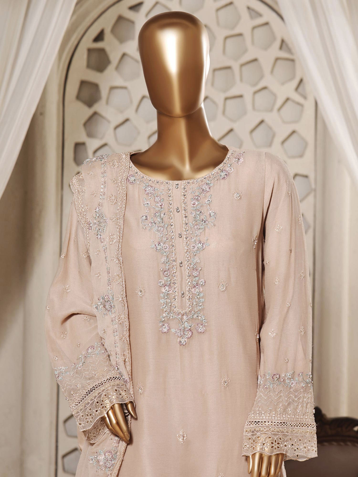 Sadabahar "Afsanay" Luxury Embroidered Chiffon 3-Piece Suit (D-06)