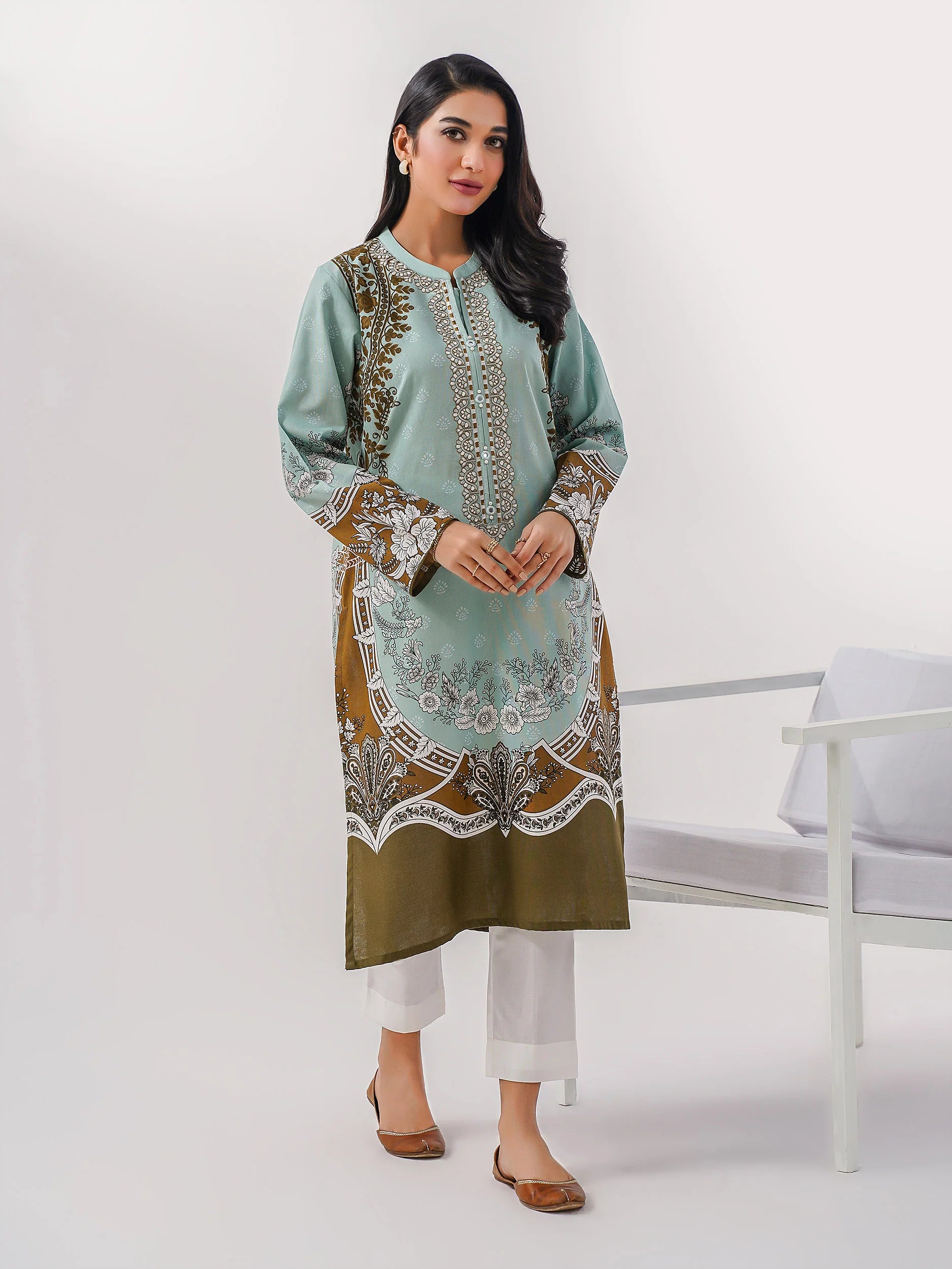 Limelight Mint Khaddar Shirt (P8242SH)