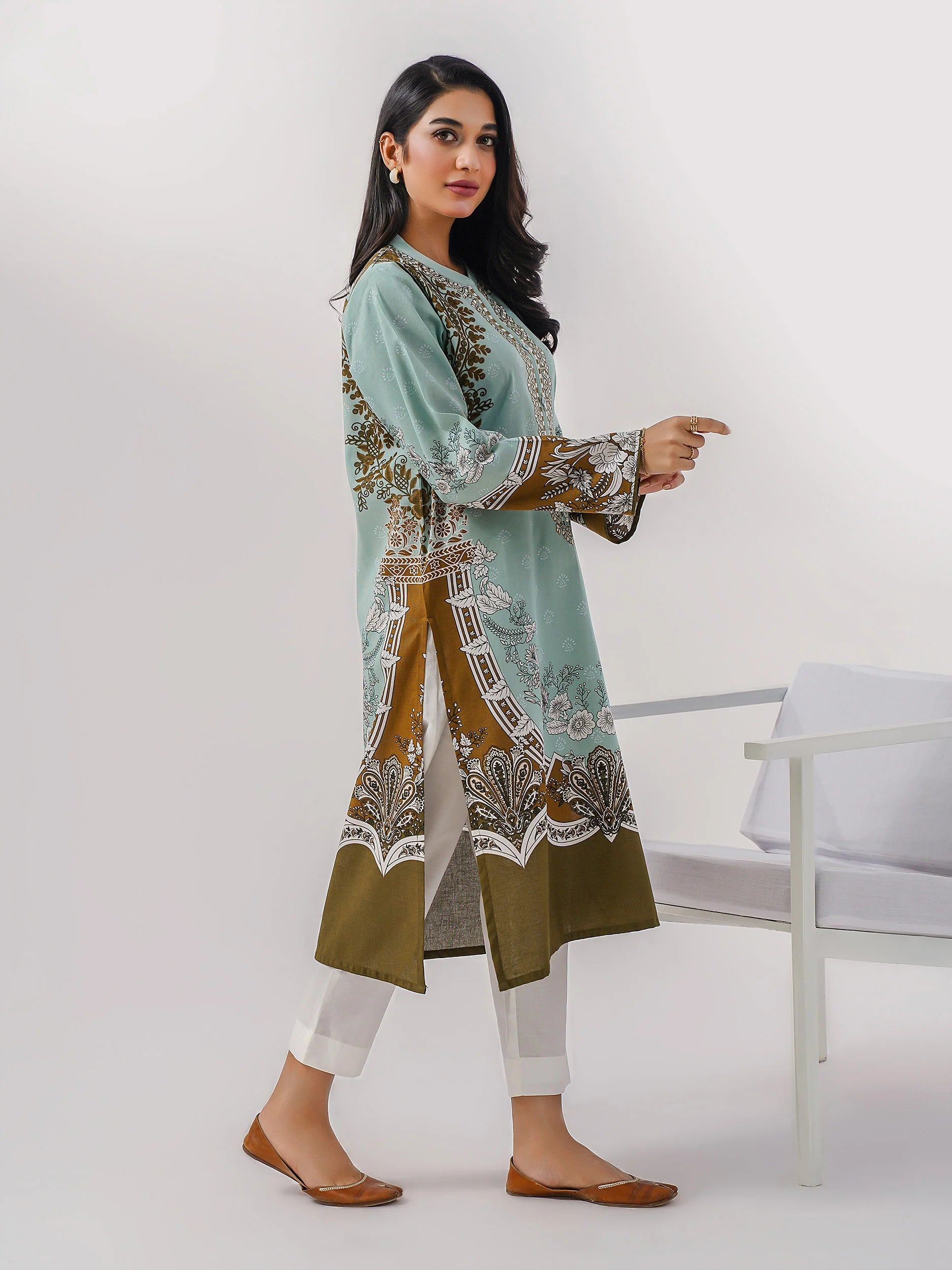 Limelight Mint Khaddar Shirt (P8242SH)