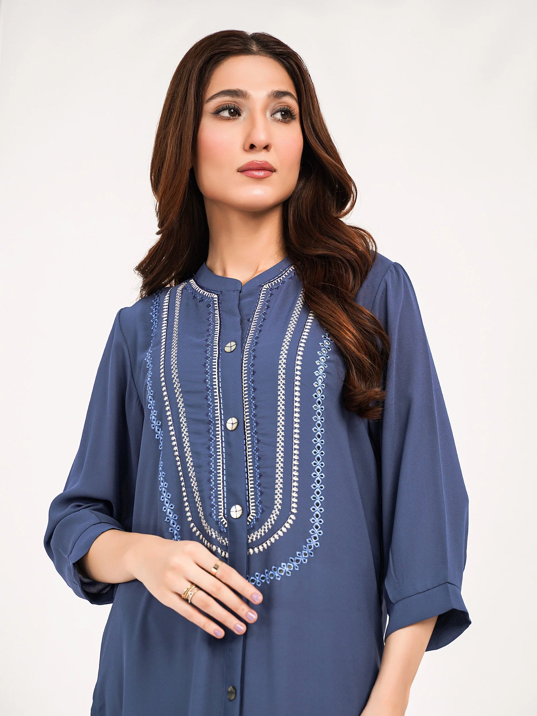 Limelight Blue Grip Embroidered Shirt (P8560SH)