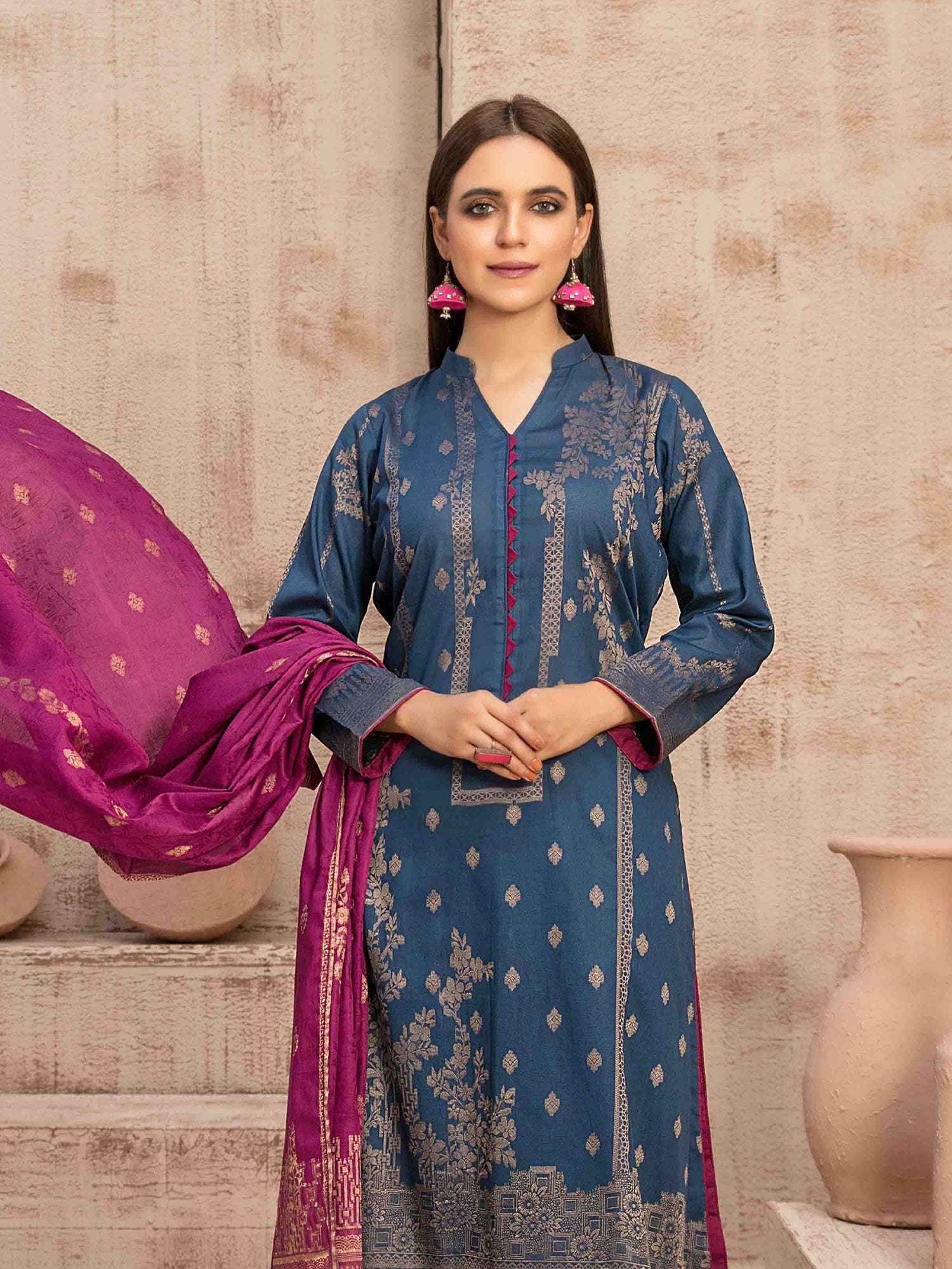 Tawakkal "Dardina" Unstitched Zinc Broshia Banarsi Lawn Suit (D2954)