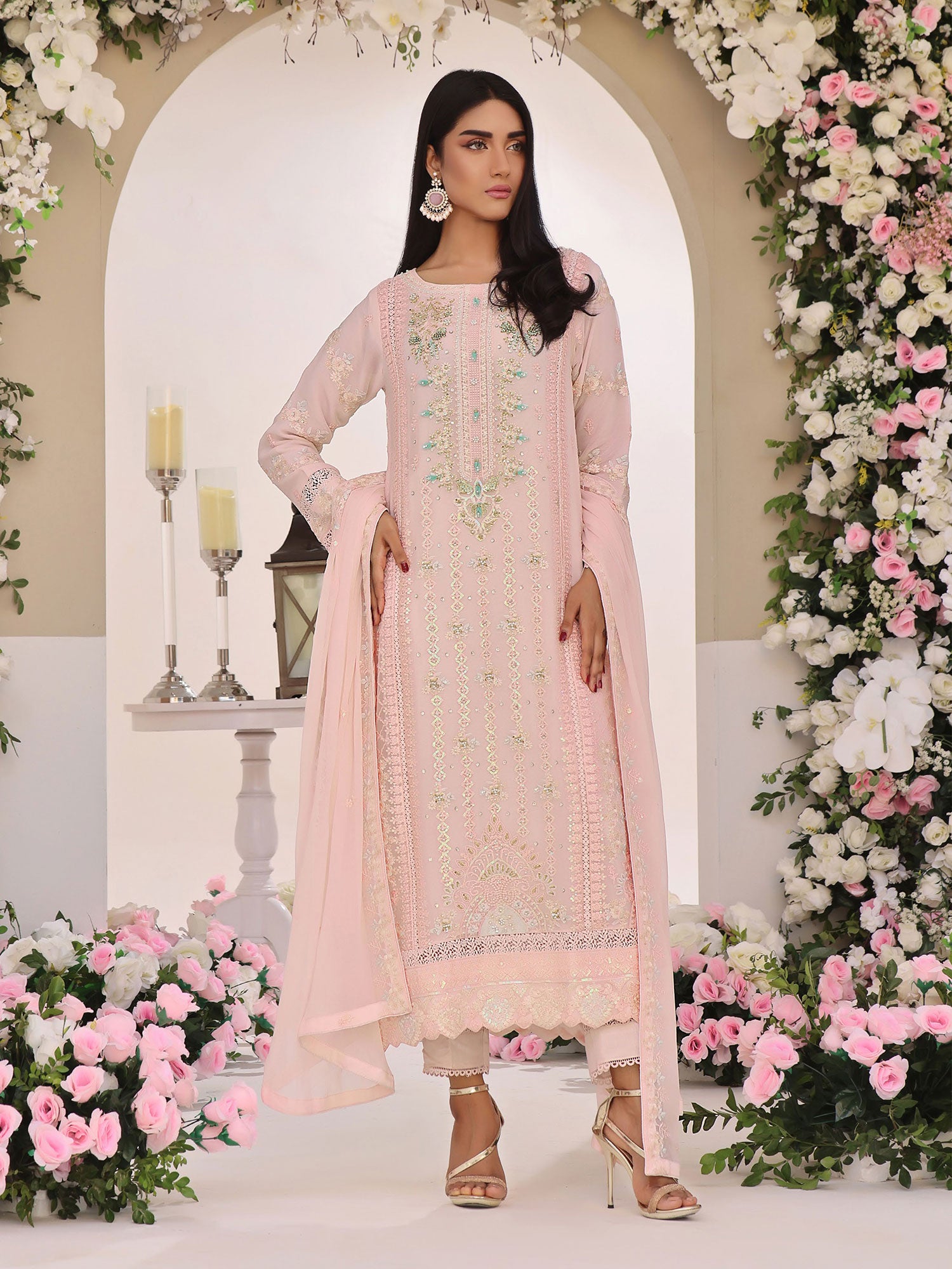 Wardah Uzair "Allure" Luxury Pret Embroidered Chiffon Suit - Drape