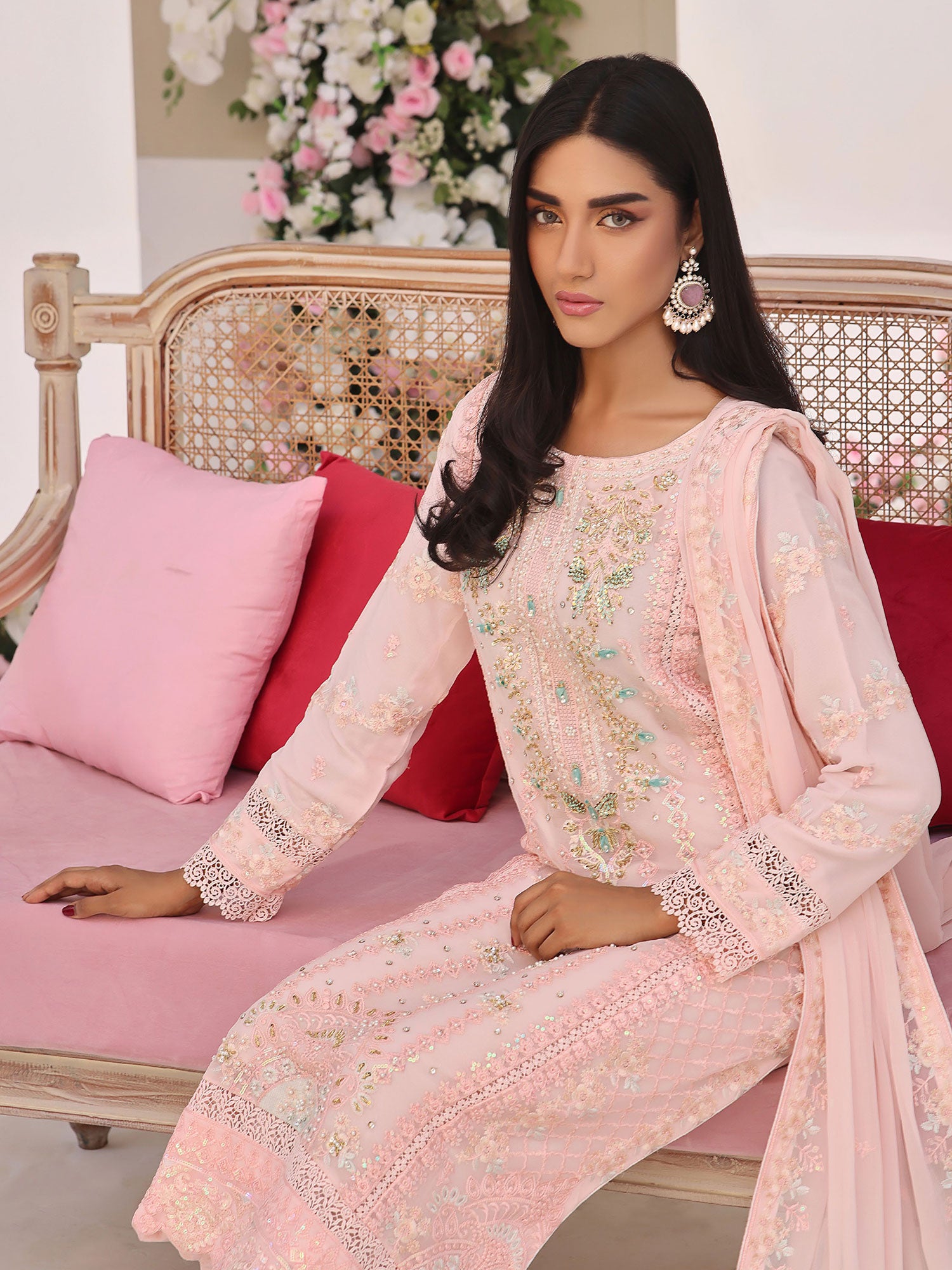 Wardah Uzair "Allure" Luxury Pret Embroidered Chiffon Suit - Drape