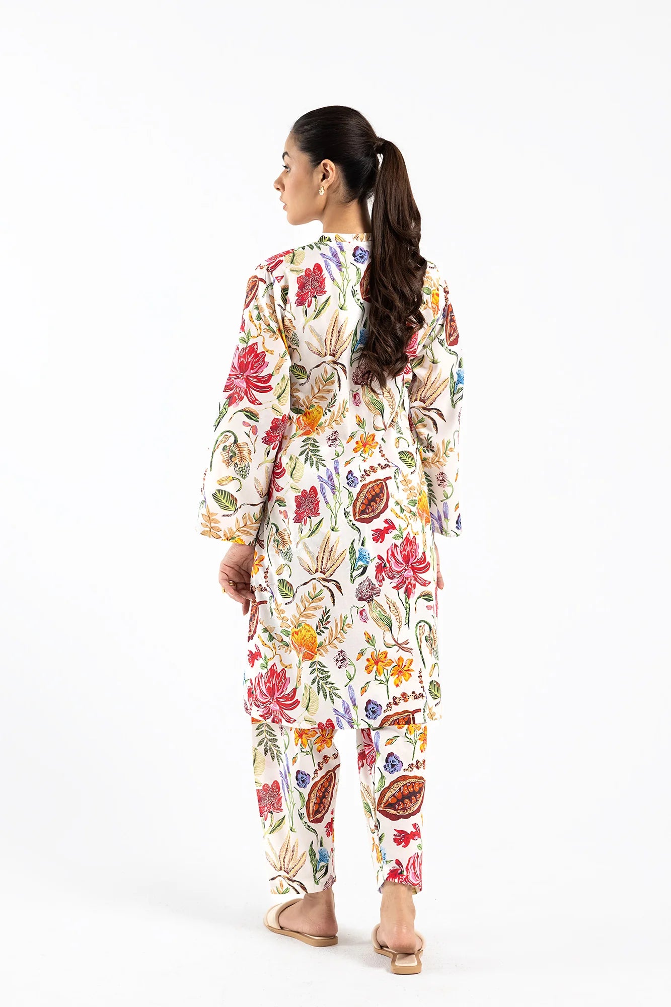 Ethnic Off-White Multi Printed 2-Piece Lawn Suit