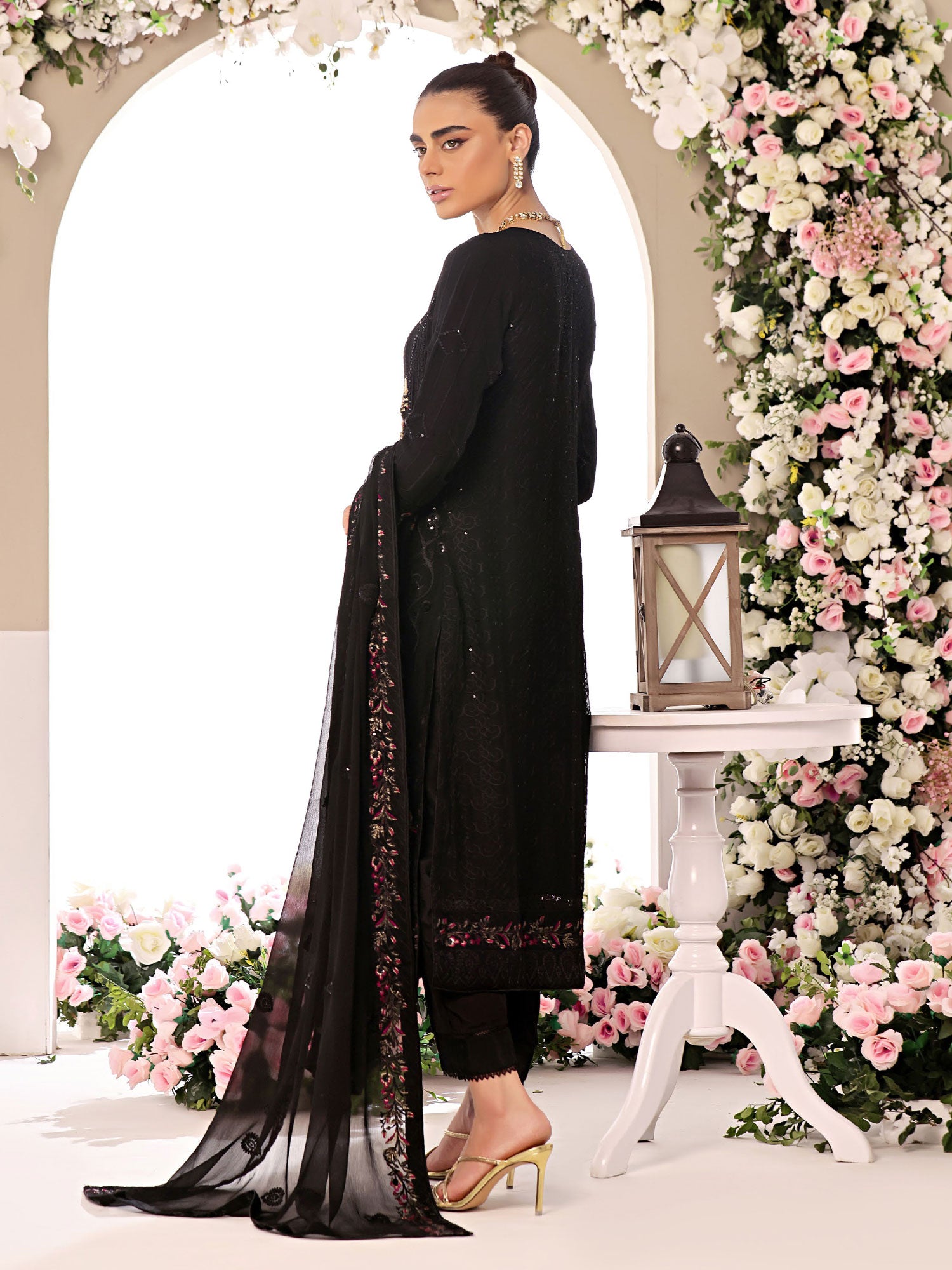 Wardah Uzair "Allure" Luxury Pret Embroidered Chiffon Suit - Elara