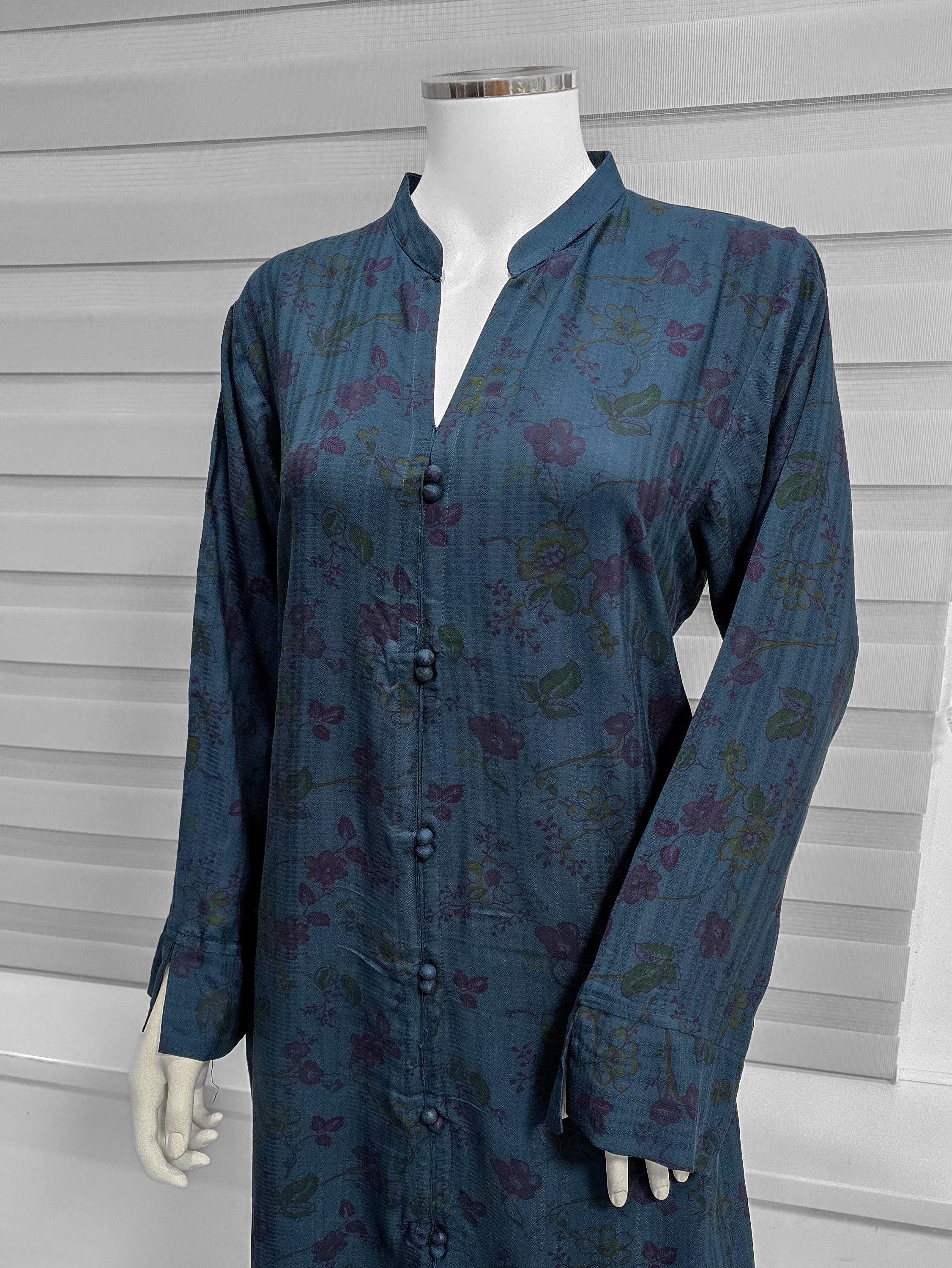 Co-Ords Winter Linen Casual 2-Piece Suit - Teal