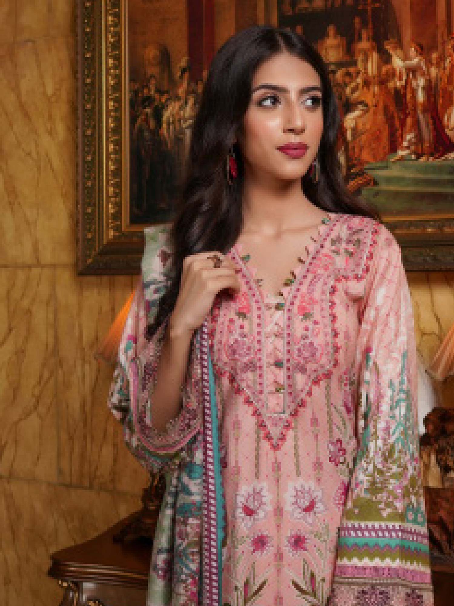 Munira Embroidered Winter Dhanak Suit (MSL-02) - Pink