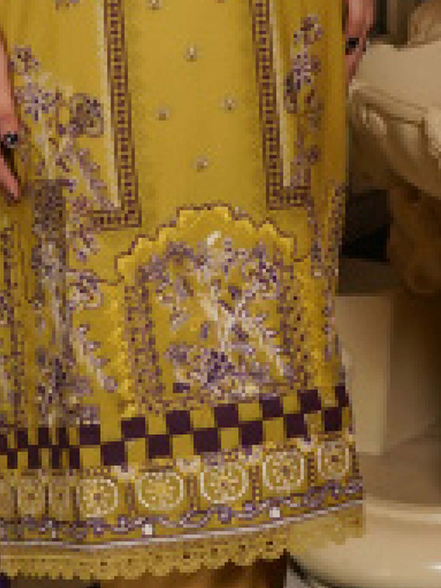 Munira Embroidered Winter Dhanak Suit (MSL-07) - Mustard