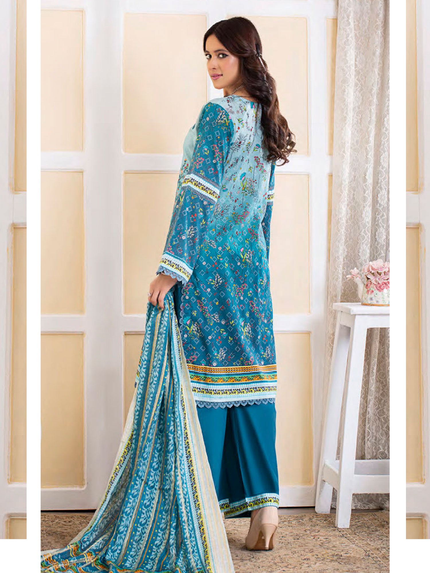 Munira Blue Embroidered Lawn Suit (MSL-04)