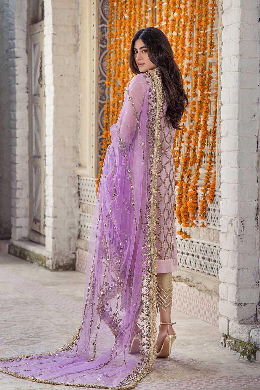 Khuda Baksh Lilac Pure Resham Karandi Suit (P-236)