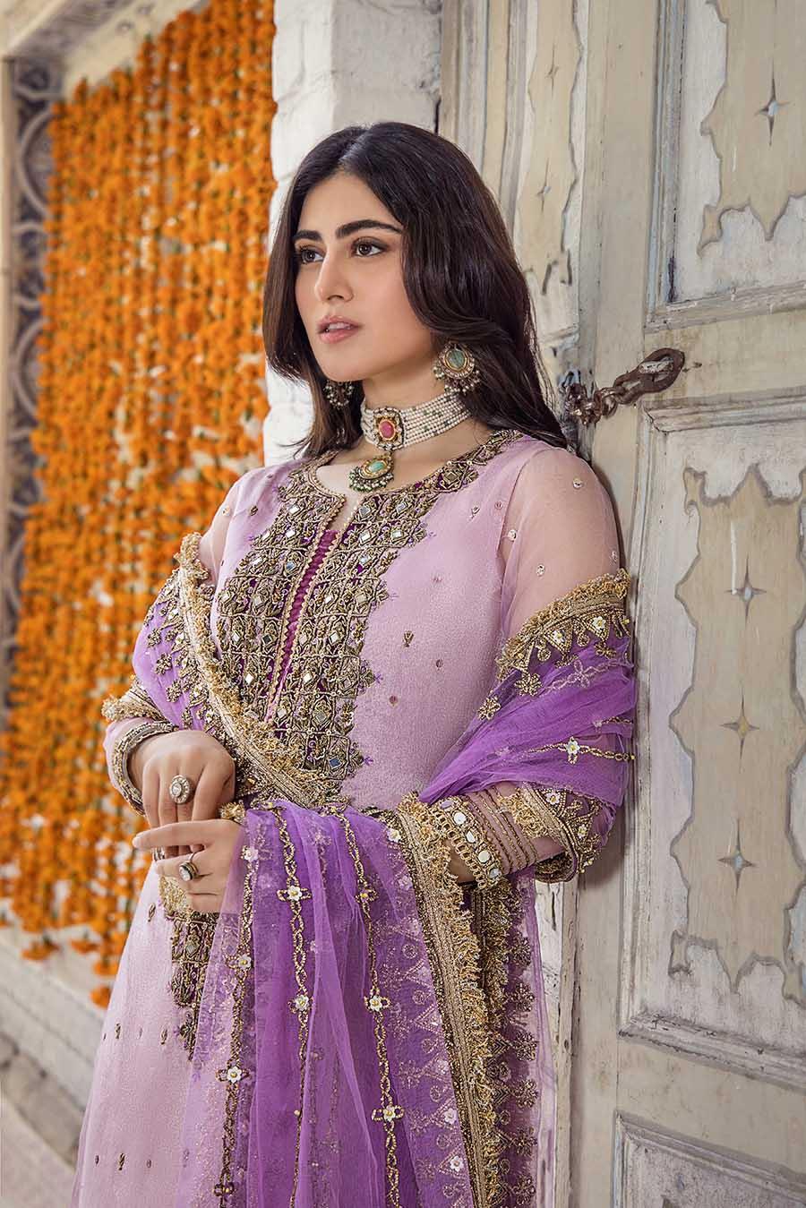 Khuda Baksh Lilac Pure Resham Karandi Suit (P-236)