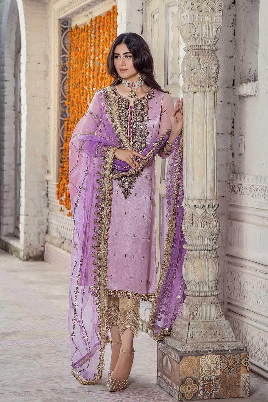 Khuda Baksh Lilac Pure Resham Karandi Suit (P-236)