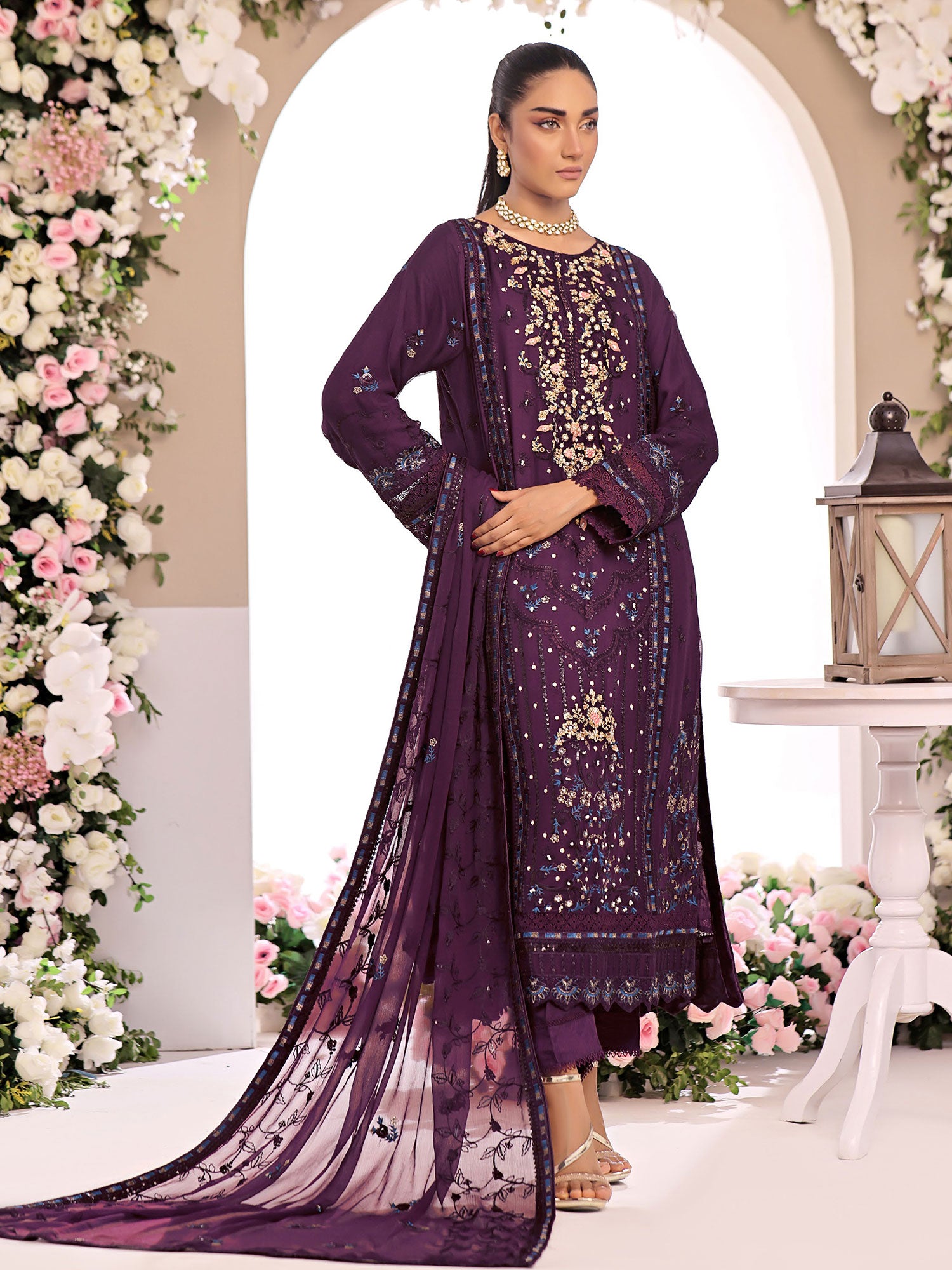 Wardah Uzair "Allure" Luxury Pret Embroidered Chiffon Suit - Sheen