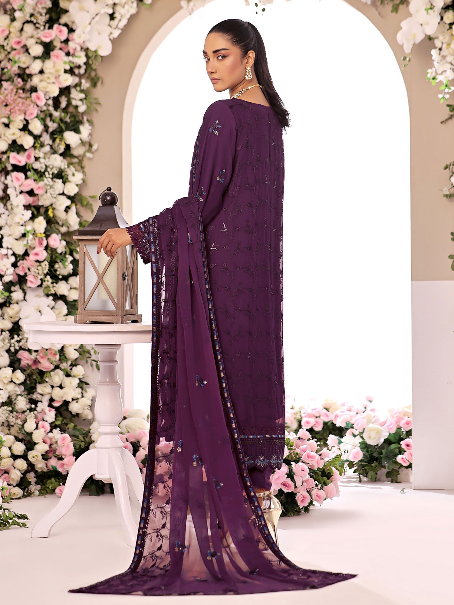 Wardah Uzair "Allure" Luxury Pret Embroidered Chiffon Suit - Sheen