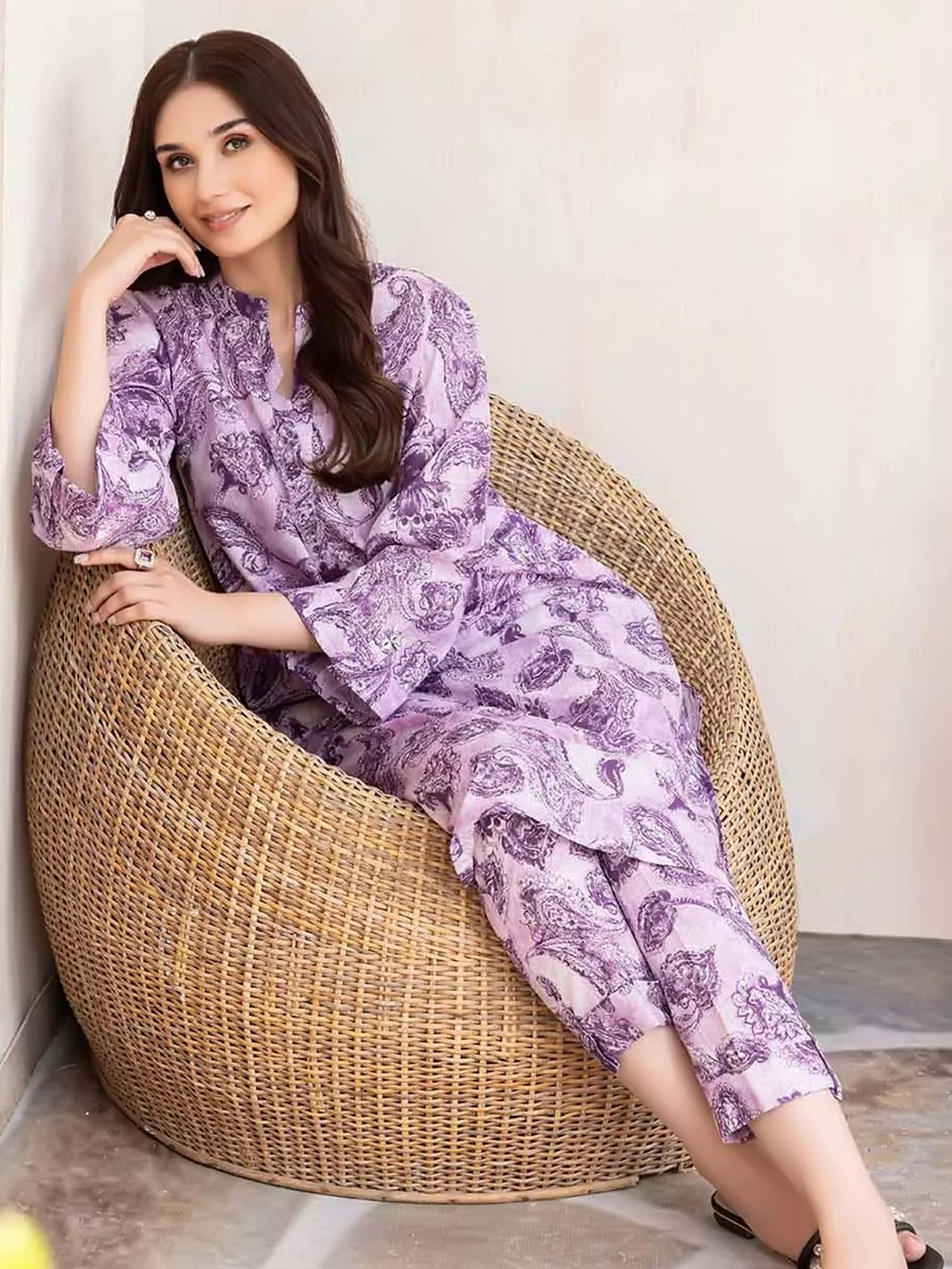 Gul Ahmed Lawn "Summer Solstice" Unstitched Lilac 2-Piece (TL-32065)