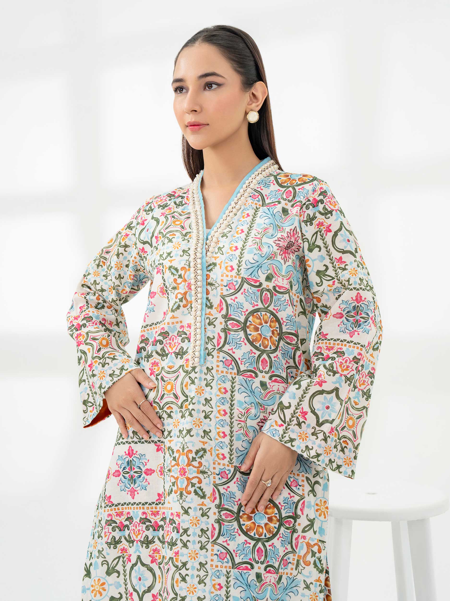 Limelight Off-White Printed Khaddar 2-Piece Suit (A0972ST)