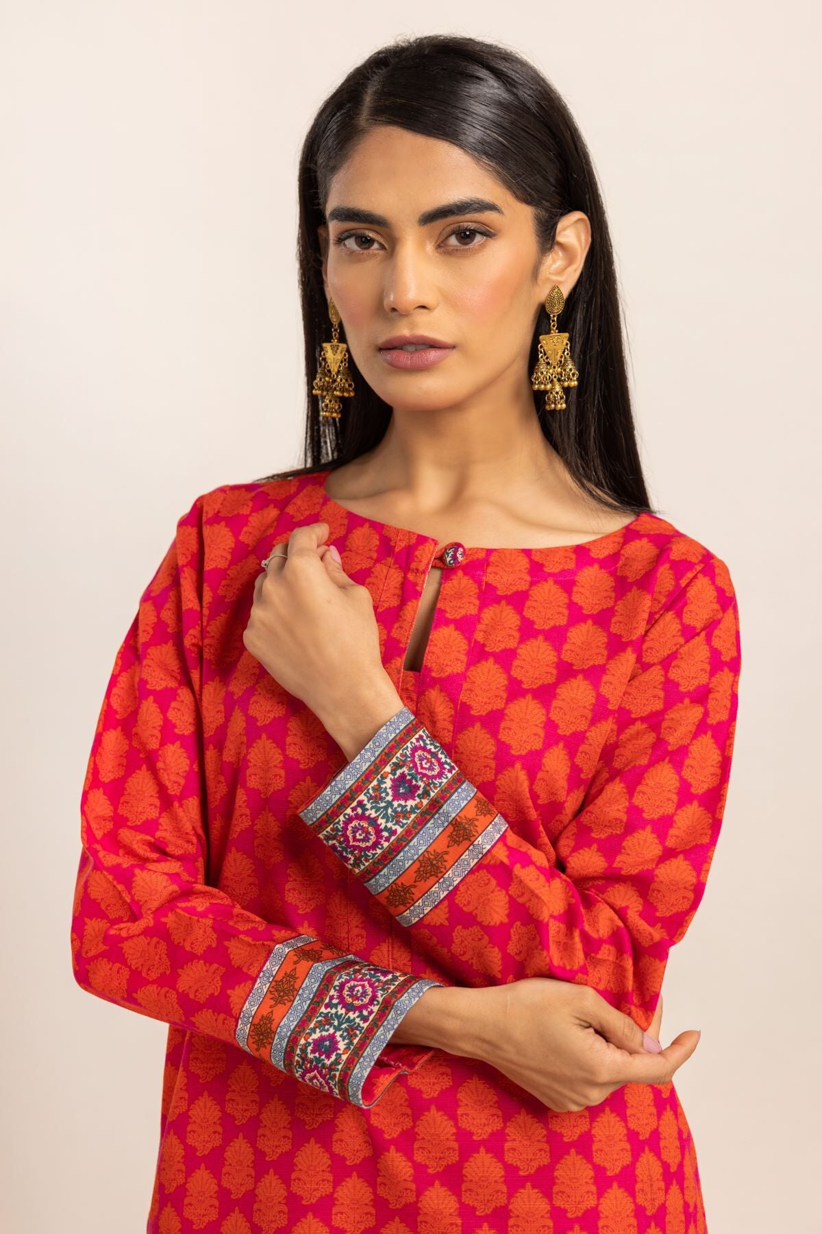 Khaadi Hot Pink Classic Khaddar 2-Piece Suit