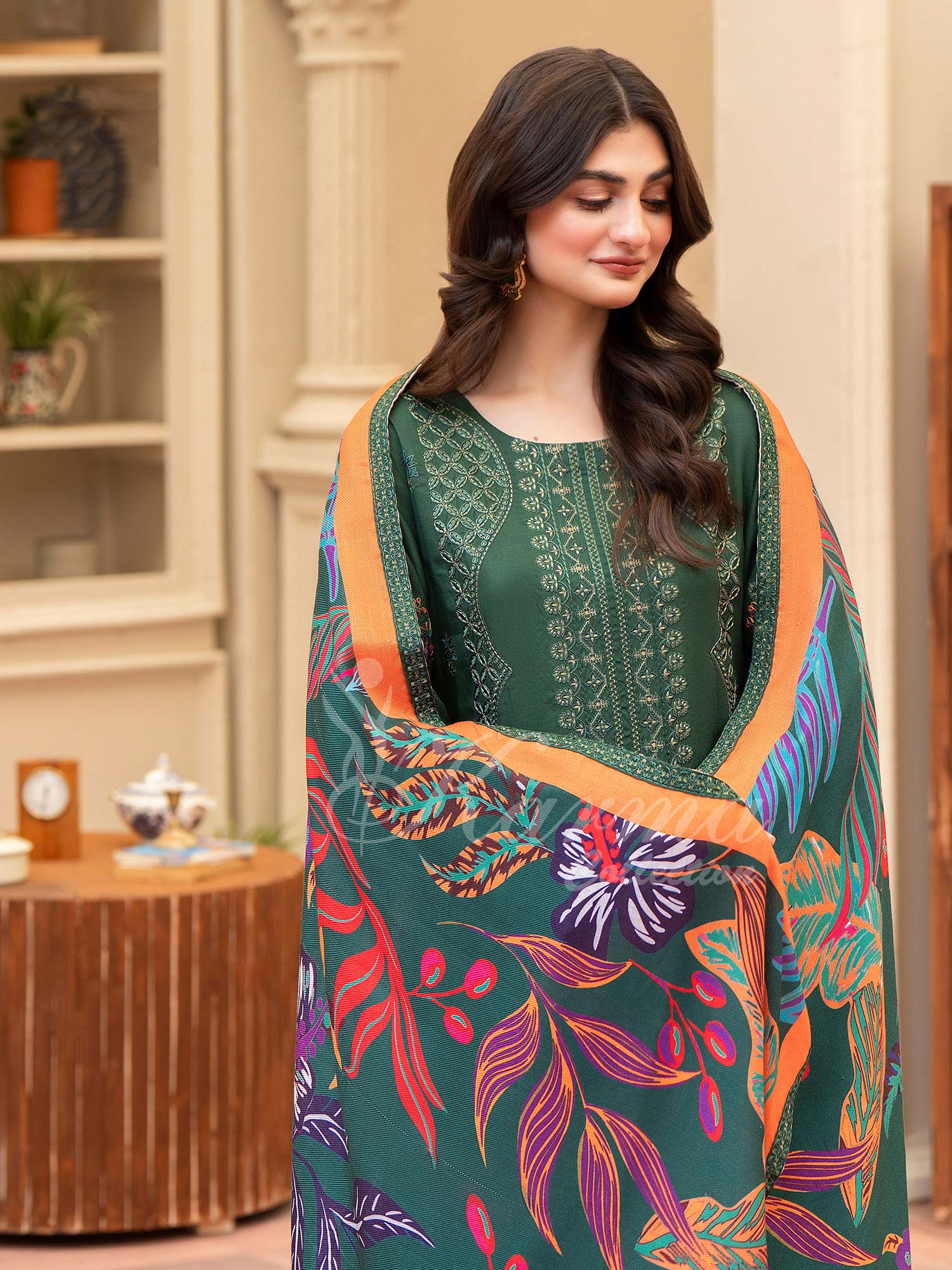 Karma Collection "Aangan" Winter Embroidered Suit (KC1396)