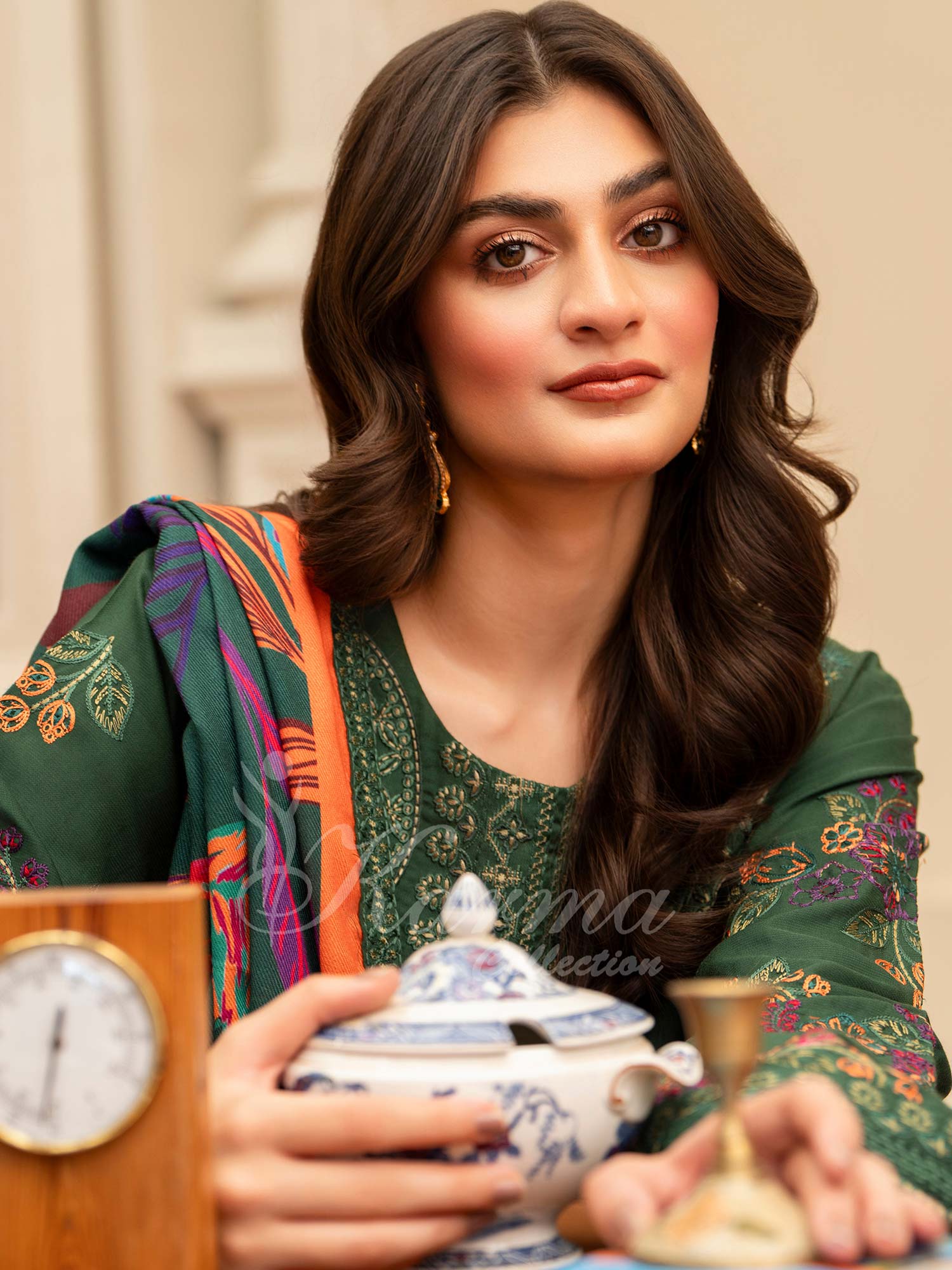 Karma Collection "Aangan" Winter Embroidered Suit (KC1396)