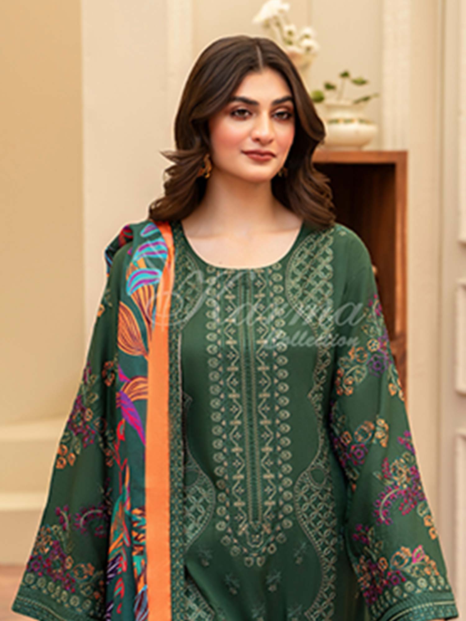 Karma Collection "Aangan" Winter Embroidered Suit (KC1396)