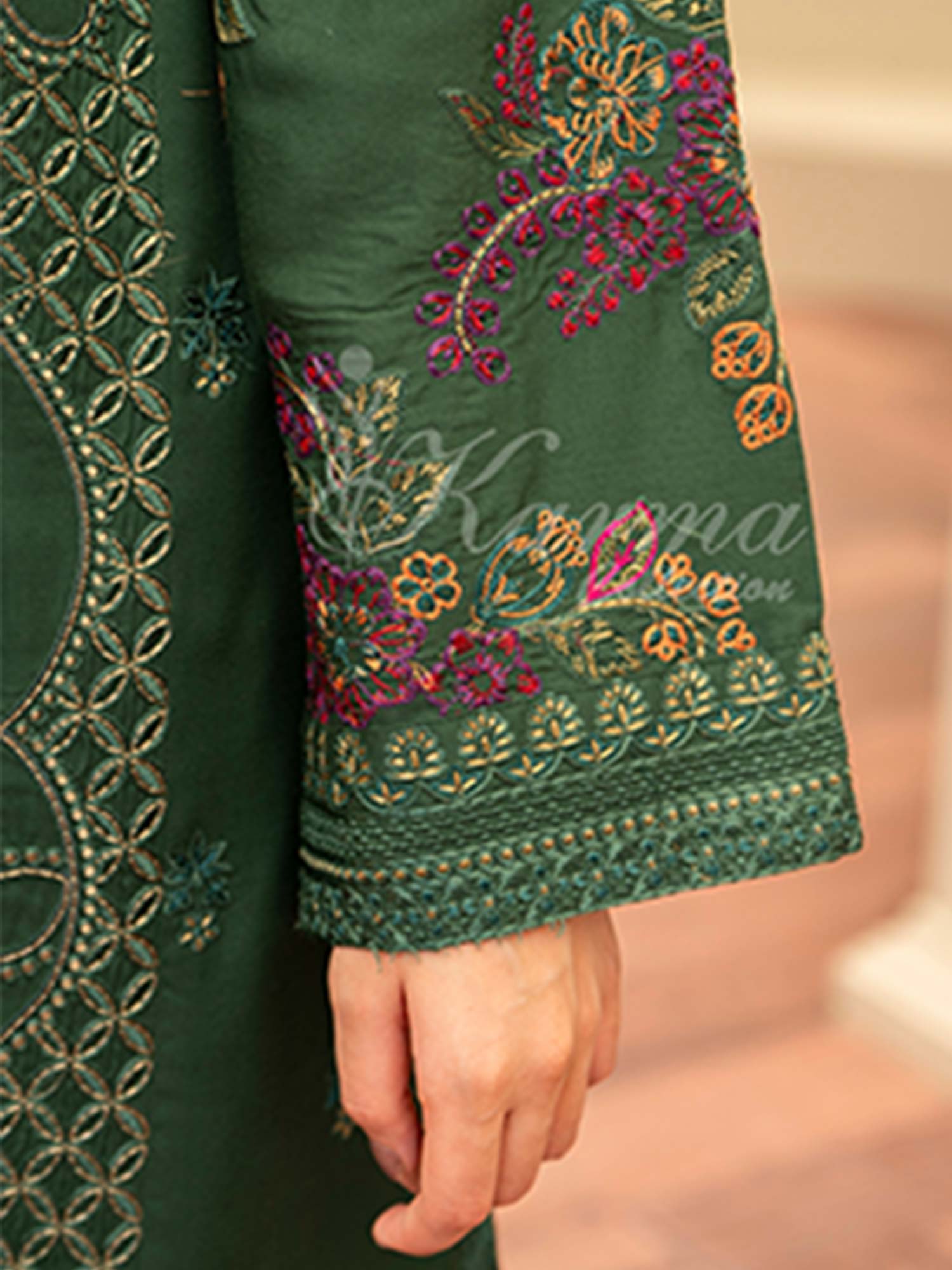 Karma Collection "Aangan" Winter Embroidered Suit (KC1396)