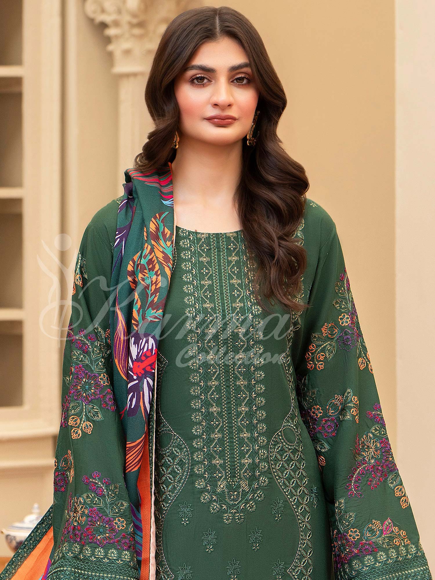 Karma Collection "Aangan" Winter Embroidered Suit (KC1396)