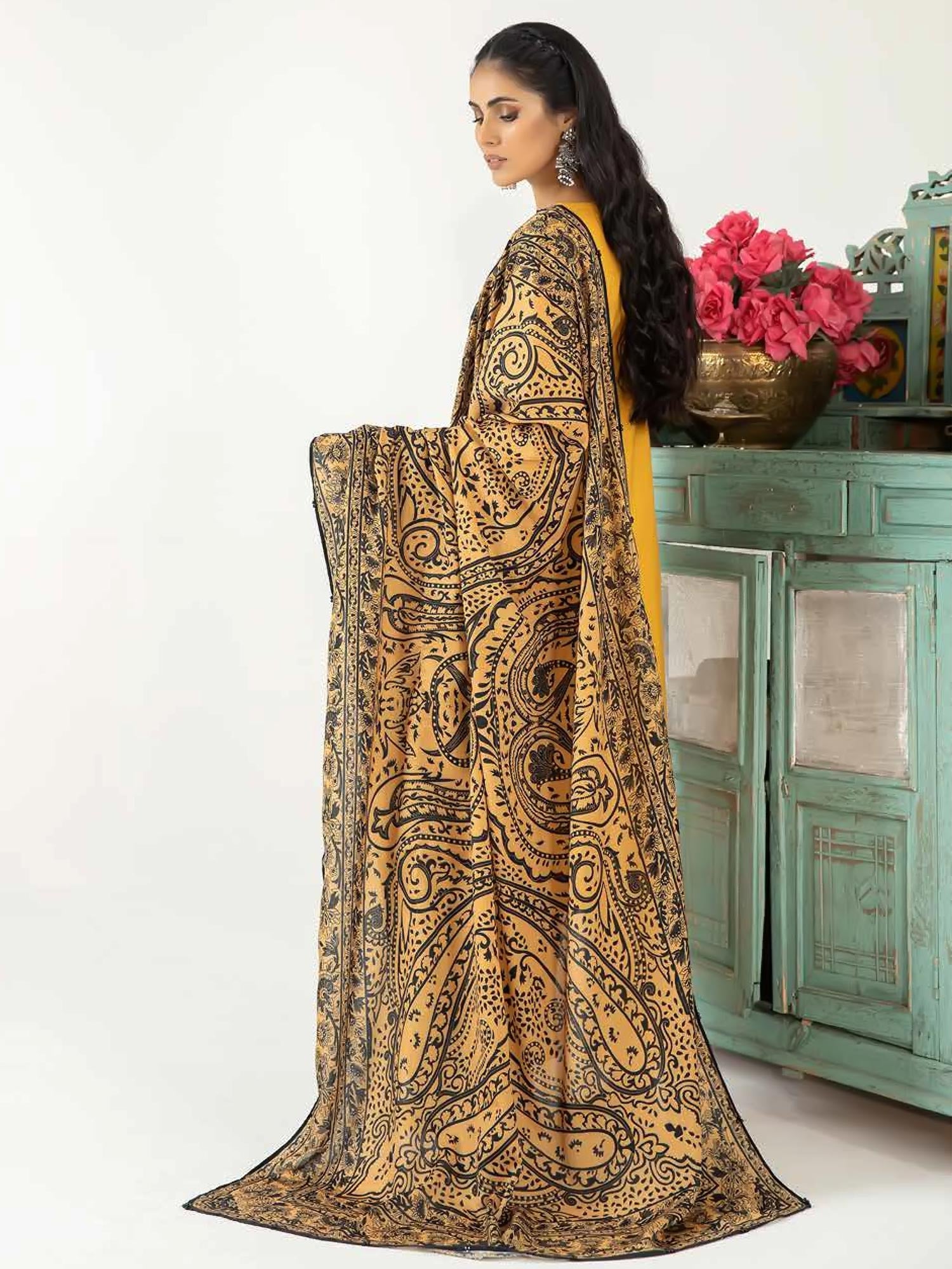 Ally's "Mummy & Me" Mustard Dhanak Suit (DNK-27)