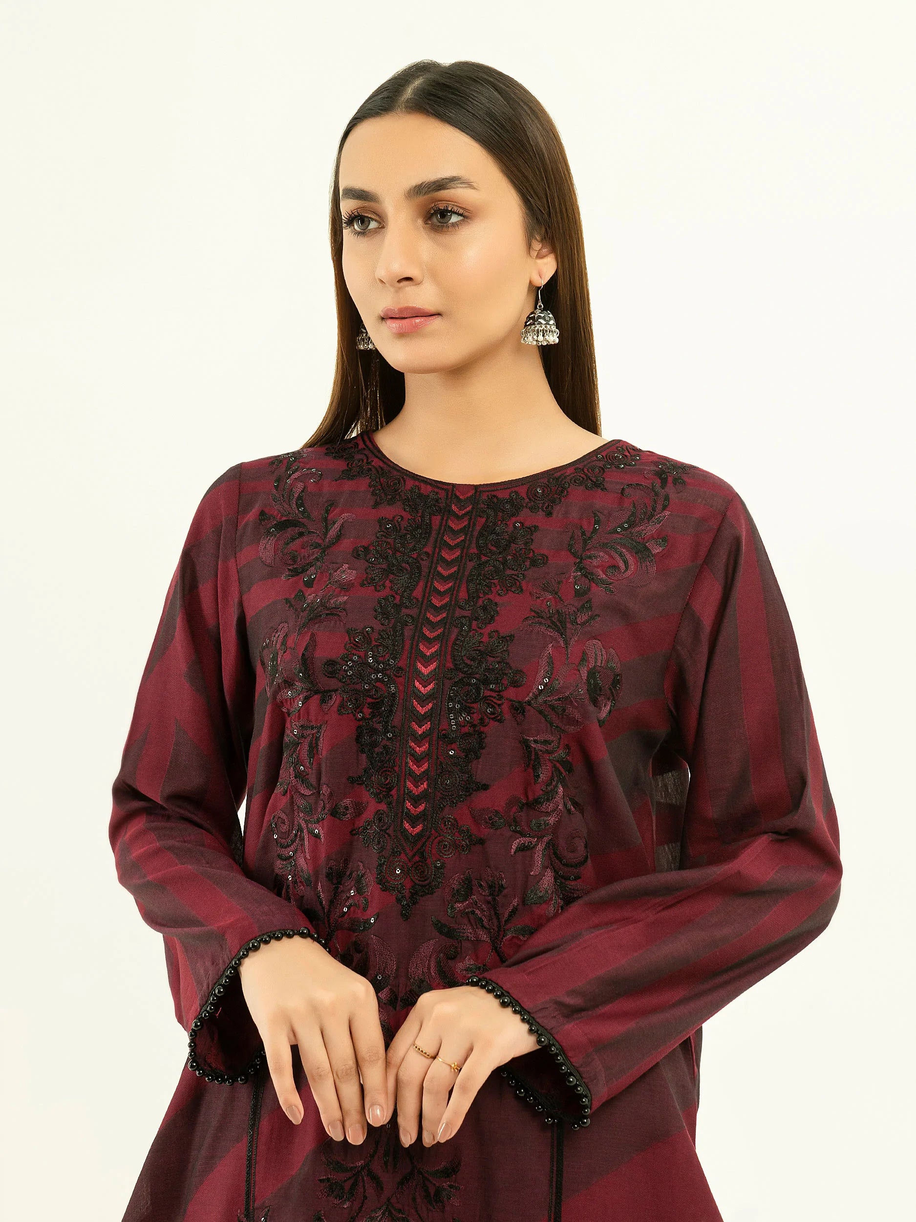 Limelight Maroon Yarn Dyed Shirt (P4882SH)