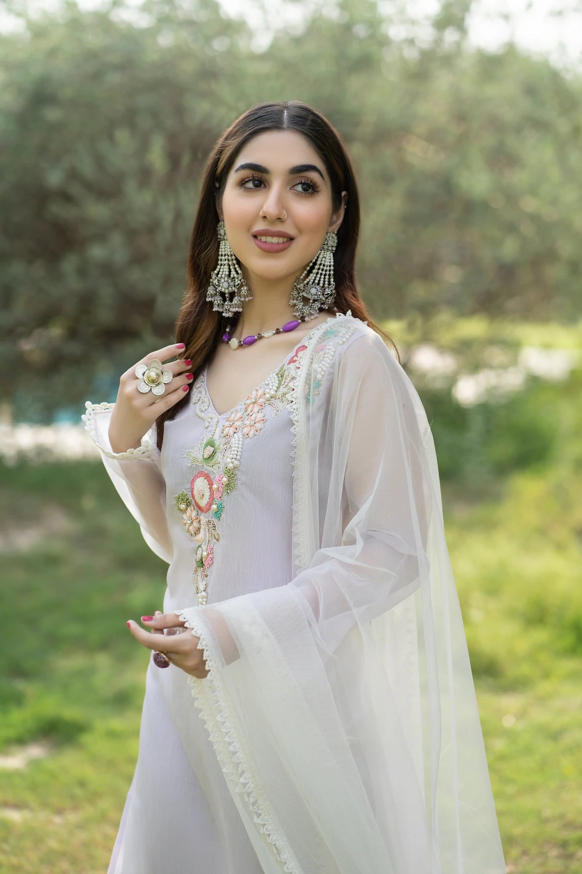 Khuda Baksh Khaddi Cotton Lilac 3-Piece Suit