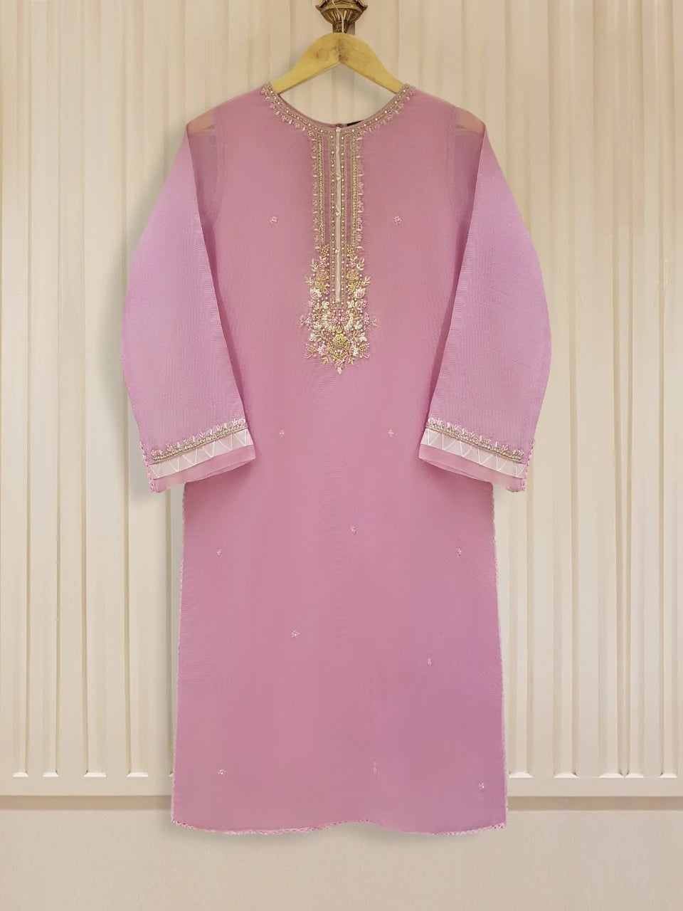 Agha Noor Pink Karandi 2-Piece (Shirt + Dupatta) Suit